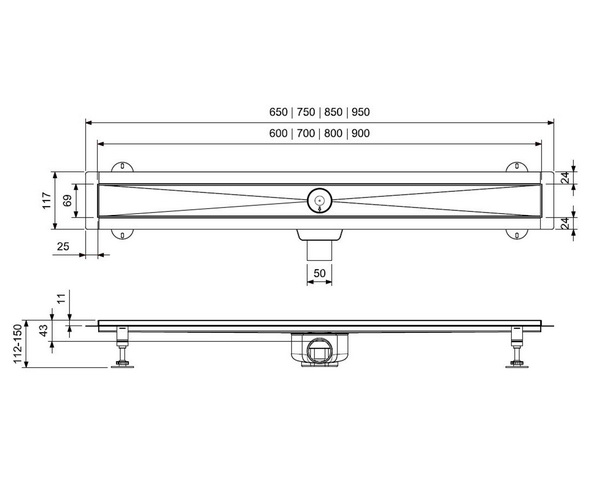 душевой канал WONZON & WOGHAND WW-651700T 70
